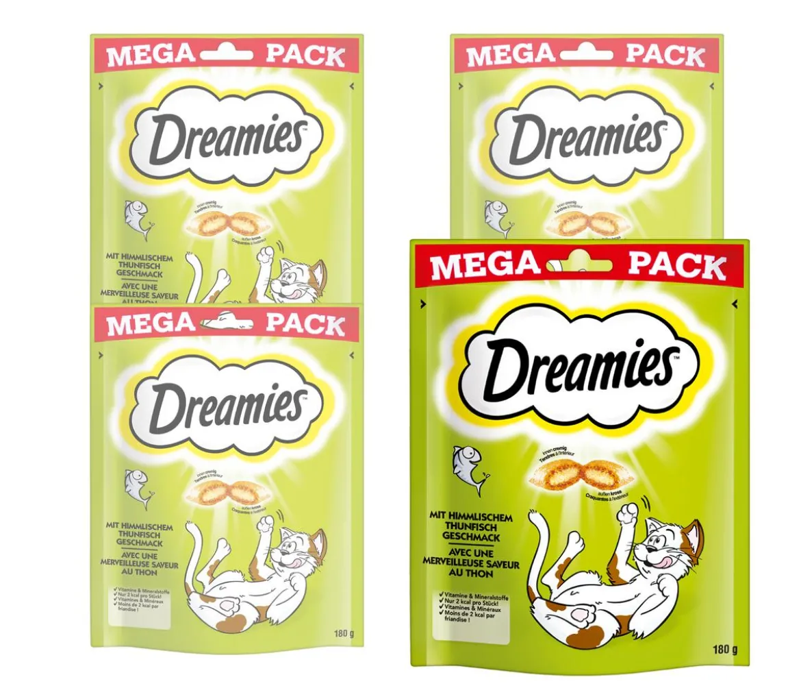 Dreamies™ Katzensnack, 4 x 180 g
