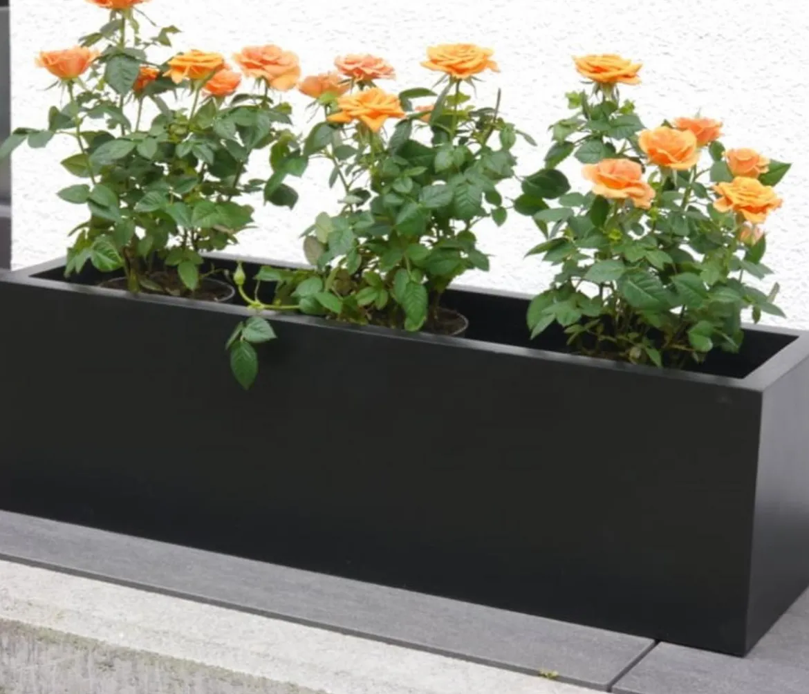 Eastwest Fiberglas-Balkonkasten Linea inkl. Halterung