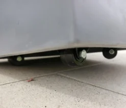 Eastwest Fiberglas-Pflanzkübel mit Pflanzenroller, quadratisch, anthrazit