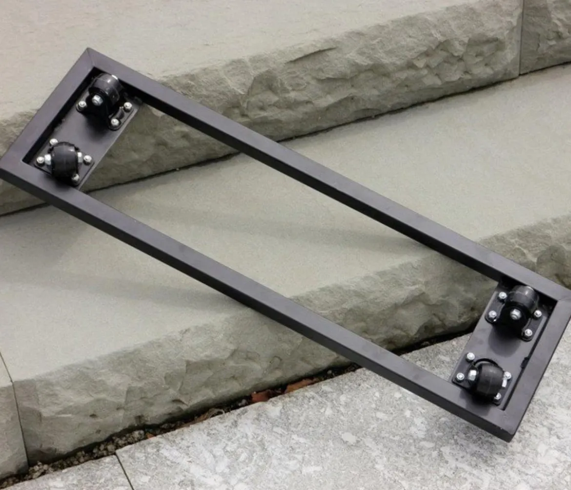 Eastwest Fiberglas-Pflanzkübel mit Pflanzenroller, rechteckig