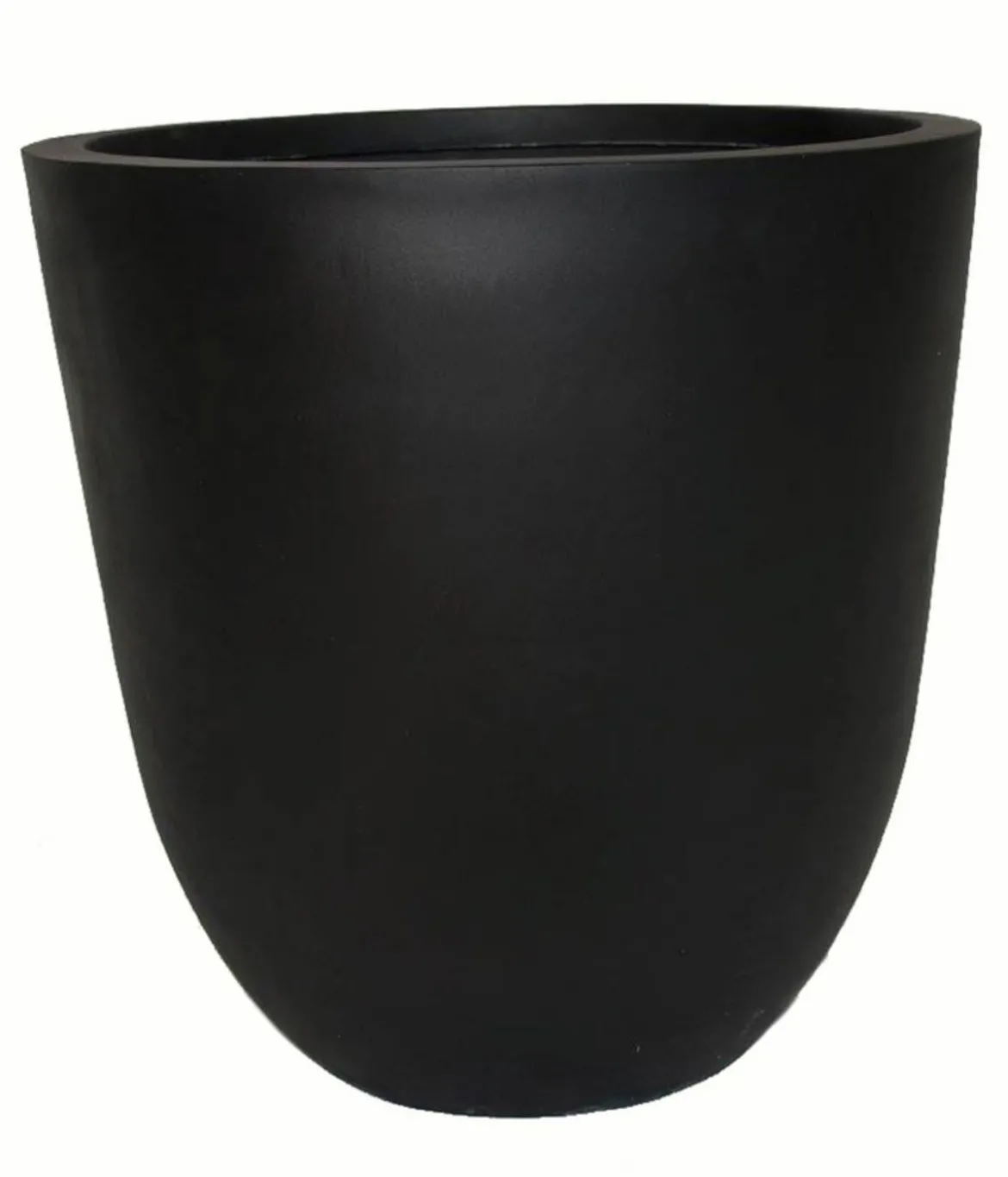 Eastwest Fiberglas-Pflanztopf Nero, rund, schwarz