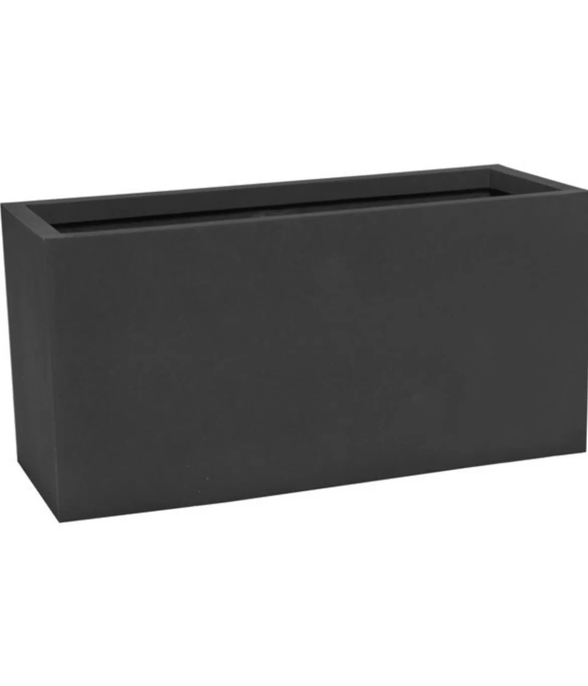 Eastwest Fiberglas-Pflanztrog Supremo, rechteckig, schwarz, ca. B120/H55/T50 cm