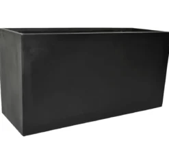 Eastwest Fiberglas-Pflanztrog, rechteckig, schwarz