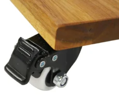 Eastwest Mehrzweck-Rollbrett mit Softrollen, Akazienholz, ca. B40/H7/T40 cm