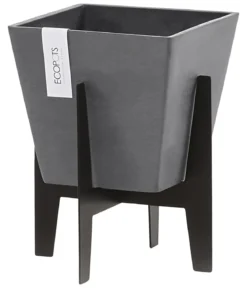 Ecopots Edelstahl-Standfuß, schwarz