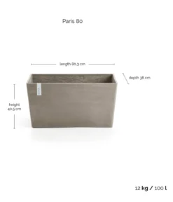 Ecopots Kunststoff-Kasten Paris, rechteckig