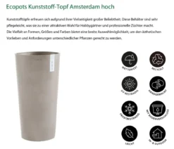 Ecopots Kunststoff-Topf Amsterdam hoch, rund