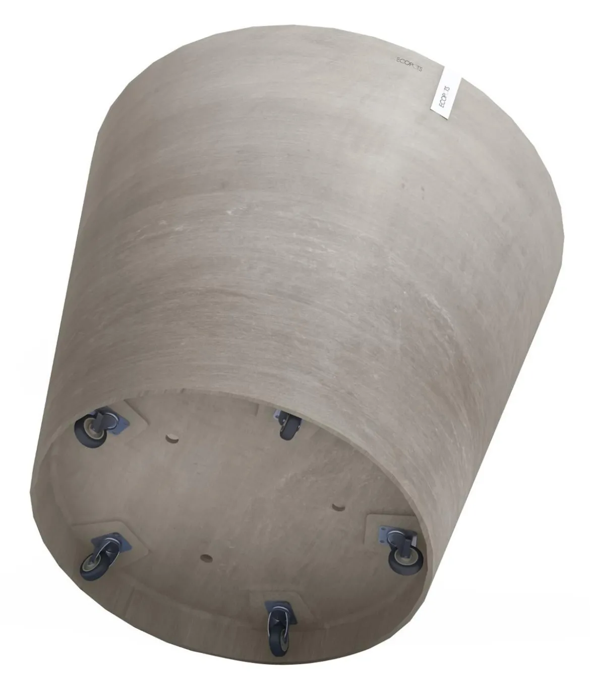 Ecopots Kunststoff-Topf Amsterdam mit Rollen, rund