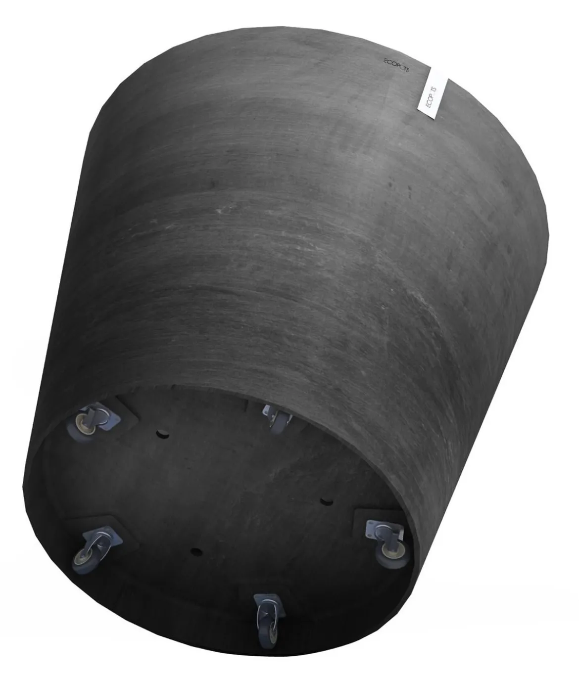 Ecopots Kunststoff-Topf Amsterdam mit Rollen, rund