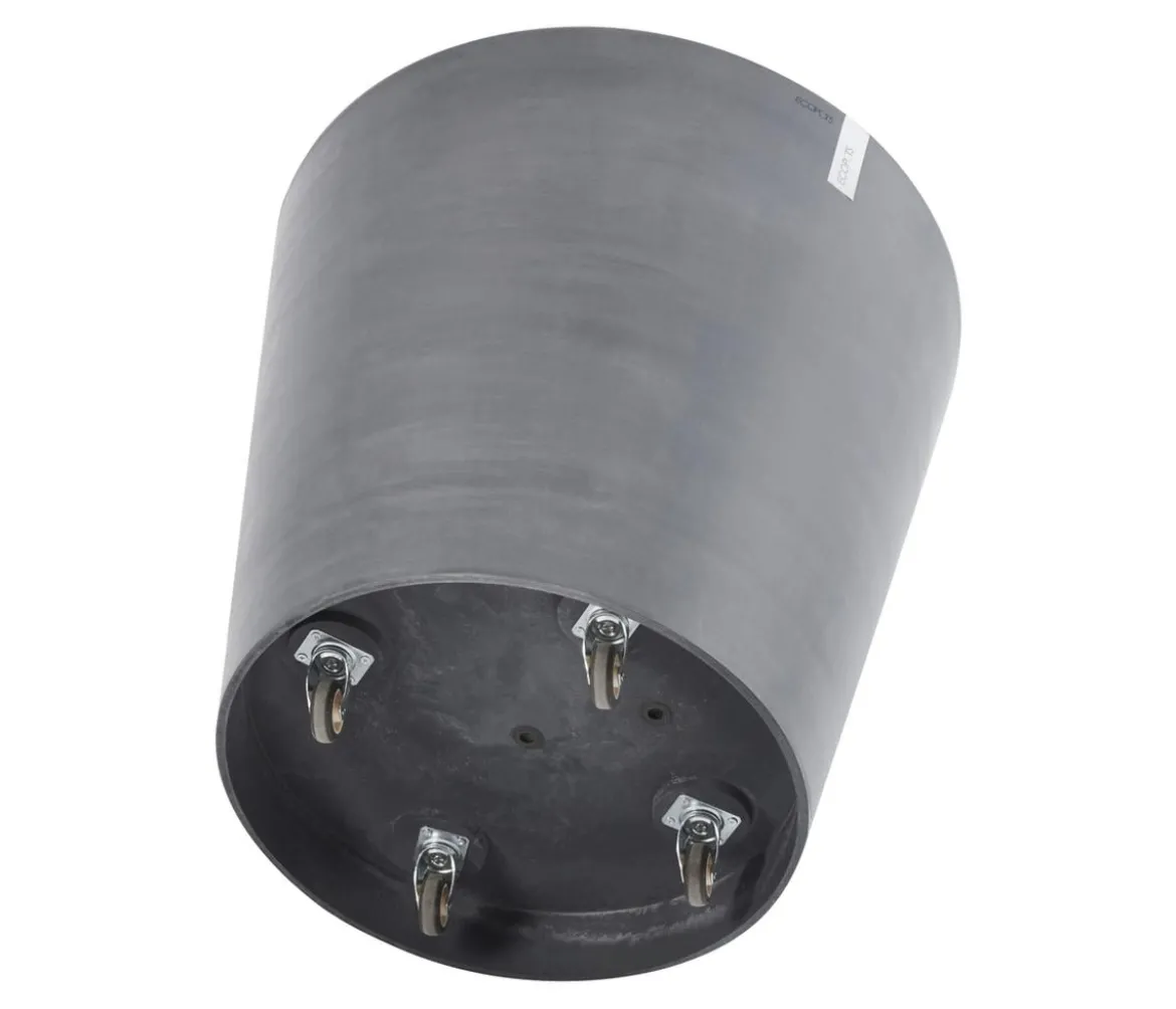 Ecopots Kunststoff-Topf Amsterdam mit Rollen, rund