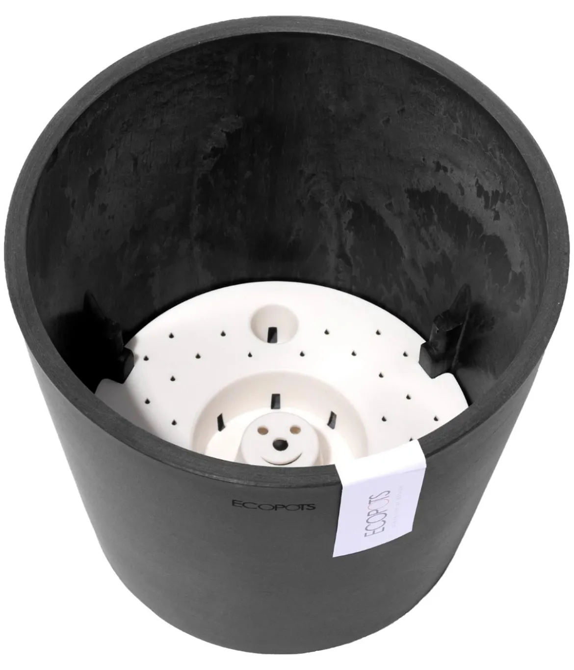 Ecopots Kunststoff-Topf Amsterdam mit Wassersystem, rund