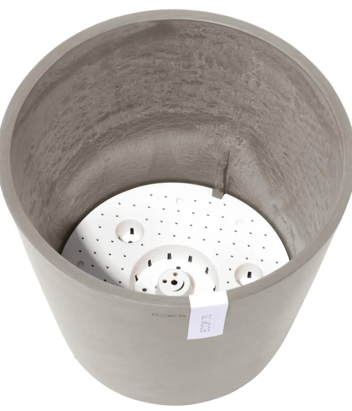 Ecopots Kunststoff-Topf Amsterdam mit Wassersystem, rund