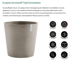 Ecopots Kunststoff-Topf Amsterdam, rund