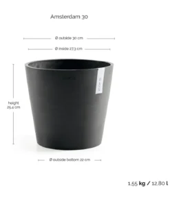 Ecopots Kunststoff-Topf Amsterdam, rund