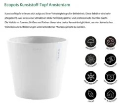 Ecopots Kunststoff-Topf Amsterdam, rund