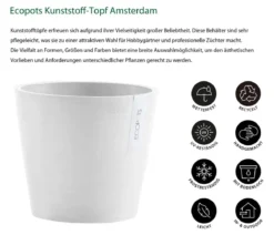 Ecopots Kunststoff-Topf Amsterdam, rund