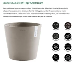 Ecopots Kunststoff-Topf Amsterdam, rund