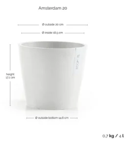 Ecopots Kunststoff-Topf Amsterdam, rund