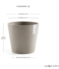 Ecopots Kunststoff-Topf Amsterdam, rund