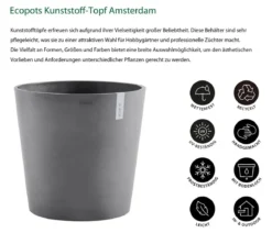 Ecopots Kunststoff-Topf Amsterdam, rund