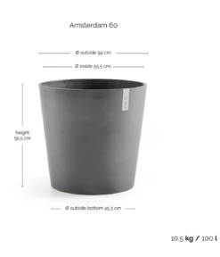 Ecopots Kunststoff-Topf Amsterdam, rund