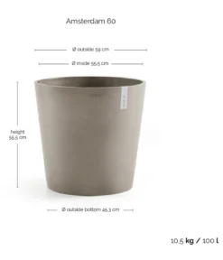 Ecopots Kunststoff-Topf Amsterdam, rund