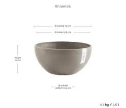 Ecopots Kunststoff-Topf Brussels, rund