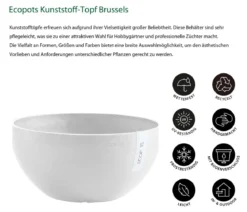 Ecopots Kunststoff-Topf Brussels, rund