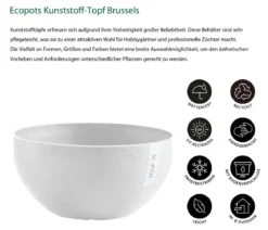 Ecopots Kunststoff-Topf Brussels, rund