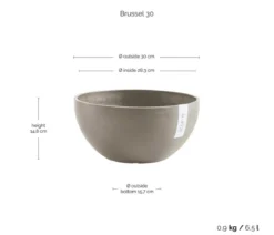 Ecopots Kunststoff-Topf Brussels, rund