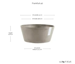 Ecopots Kunststoff-Topf Frankfurt, rund