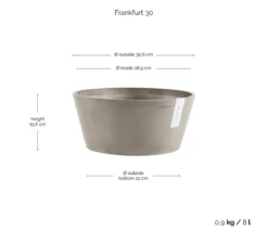 Ecopots Kunststoff-Topf Frankfurt, rund