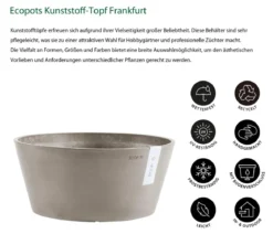 Ecopots Kunststoff-Topf Frankfurt, rund