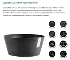 Ecopots Kunststoff-Topf Frankfurt, rund