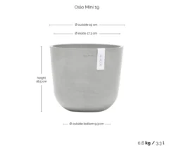 Ecopots Kunststoff-Topf Oslo Mini, rund