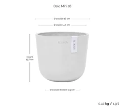 Ecopots Kunststoff-Topf Oslo Mini, rund