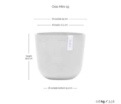 Ecopots Kunststoff-Topf Oslo Mini, rund