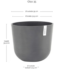 Ecopots Kunststoff-Topf Oslo, rund