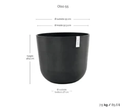 Ecopots Kunststoff-Topf Oslo, rund