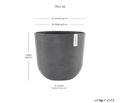 Ecopots Kunststoff-Topf Oslo, rund