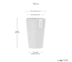 Ecopots Kunststoff-Topf Pisa