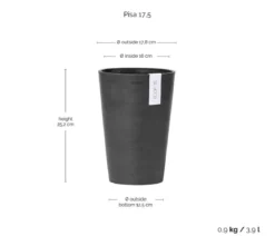 Ecopots Kunststoff-Topf Pisa