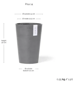 Ecopots Kunststoff-Topf Pisa