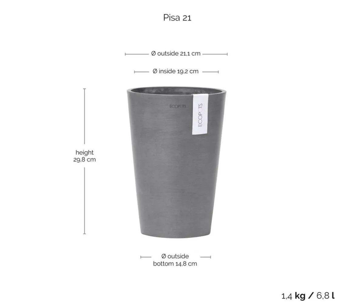 Ecopots Kunststoff-Topf Pisa