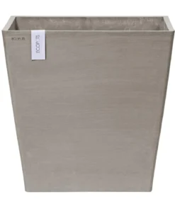 Ecopots Kunststoff-Topf Rotterdam mit Rollen und Wassersystem, quadratisch