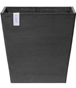 Ecopots Kunststoff-Topf Rotterdam mit Rollen und Wassersystem, quadratisch