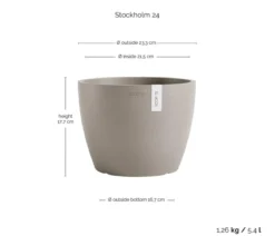 Ecopots Kunststoff-Topf Stockholm, rund