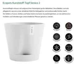 Ecopots Kunststoff-Topf Venice 2, rund