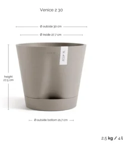 Ecopots Kunststoff-Topf Venice 2, rund