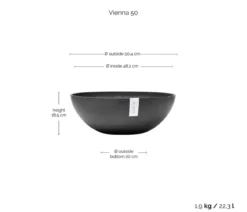 Ecopots Kunststoff-Topf Vienna, oval